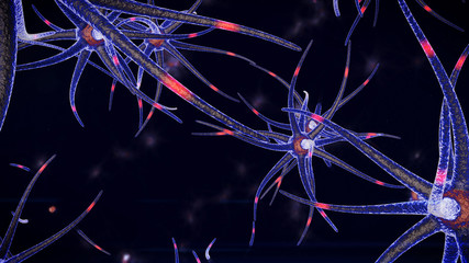 Micro Picture of Blue Neurons