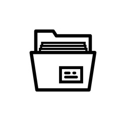 Archive folder vector icon