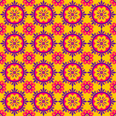 Seamless geometric ethnic  pattern. Fashion mexican, navajo or aztec, native american ornament.  Colored vector design element for frame and border, textile, fabric or paper print. Vector background