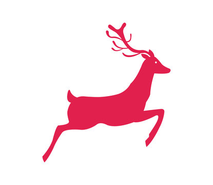 Deer Icon Symbol New Year Holidays Vector Reindeer