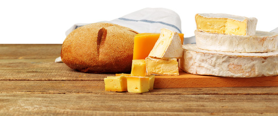 cheese on wooden table