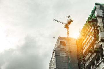 building construction at the industrial area