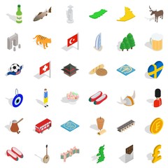 Knight icons set, isometric style
