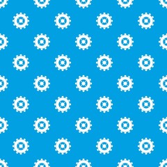 Gear pattern seamless blue