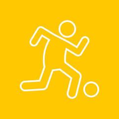 Football Soccer Sport Figure Outline Symbol Vector Illustration Graphic