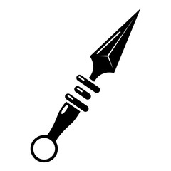 Dagger old icon, simple black style