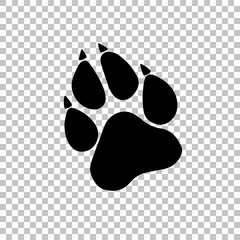 Paw Prints. Logo. Vector Illustration. Isolated vector Illustration. Black on White background. EPS Illustration. © Vector Map
