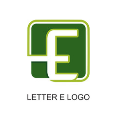letter e neon logo
