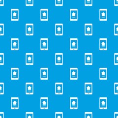 Working phone pattern seamless blue