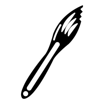 Dagger icon, simple black style