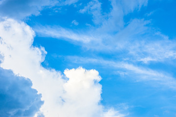 Blue sky and White cloud. clear blue sky with plain white cloud