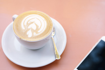 From above photo of coffee