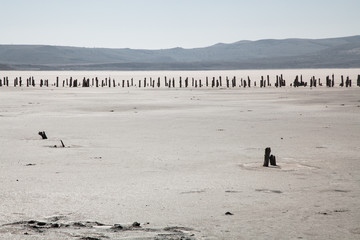 Chokrak solt lake in autumn