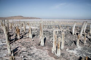 Chokrak solt lake in autumn