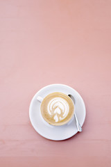 From above photo of coffee