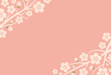 桜　フレーム素材（はがきサイズ）