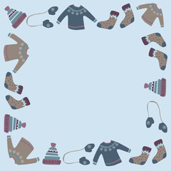 illustrations - winter clothes