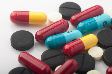 colorful medication and pills