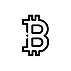 Bitcoin symbol vector icon