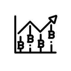 Bitcoin profits vector icon