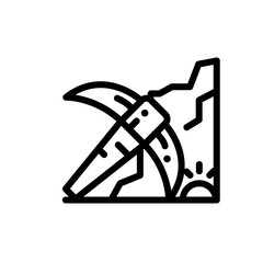 Bitcoin mining vector icon