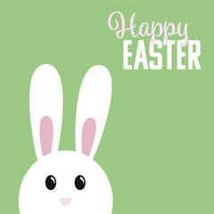 Easter bunny with greeting text