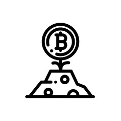 BItcoin growth vector icon