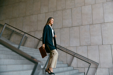 Business Women Style. Woman Going To Work