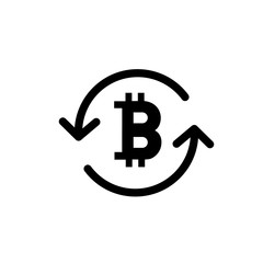 Bitcoin change vector icon