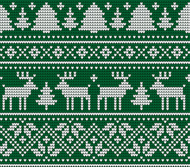 Knitted Christmas and New Year pattern © pvl0707