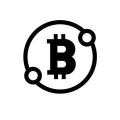 Bitcoin connect vector icon