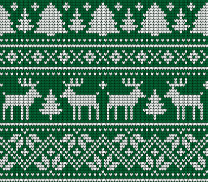 Knitted Christmas and New Year pattern