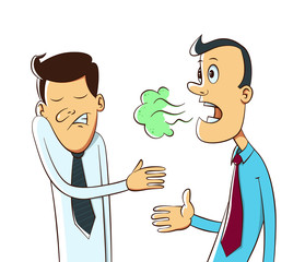 Bad breath  cartoon