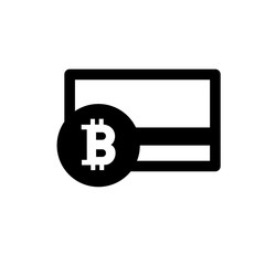 Bitcoin credit card vector icon