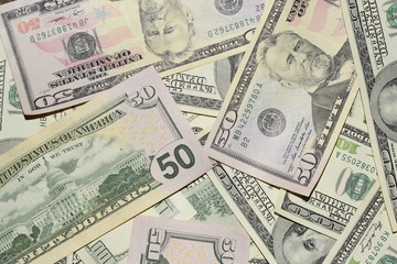 Fototapeta na wymiar Background of dollar bills