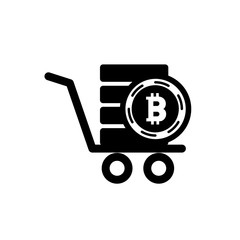 Bitcoin pushcard vector icon