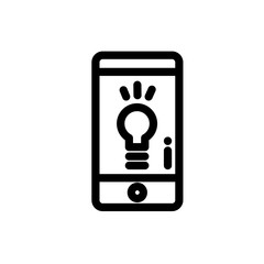Mobile phone light vector icon