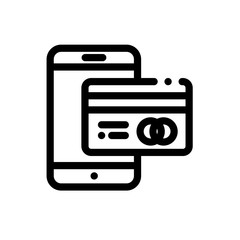 Pay with smartphone vector icon