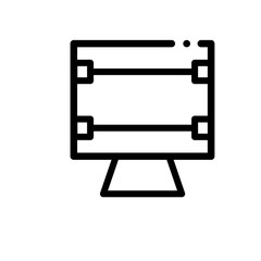 Electric heater vector icon