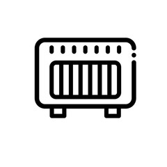 Gas heater vector icon