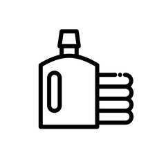 Dry cleaning clothes vector icon