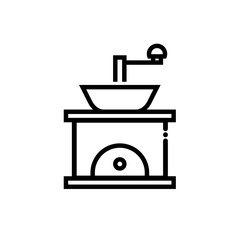 Coffee mill vector icon