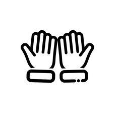 Praying hands vector icon