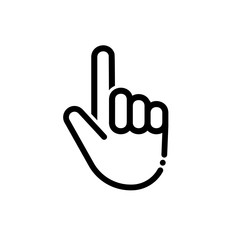 Raised finger vector icon