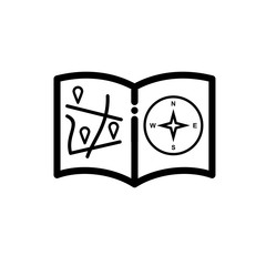 Directions book vector icon