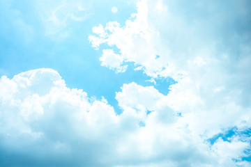 Blue sky and White cloud. clear blue sky with plain white cloud