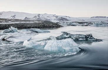 Jökulsarlon, Glacier Lagoon, Vatmajökull, Iceland - obrazy, fototapety, plakaty