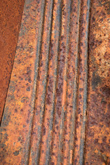 Rusty truck running board in outback Queensland