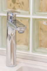 Faucet in bathroom