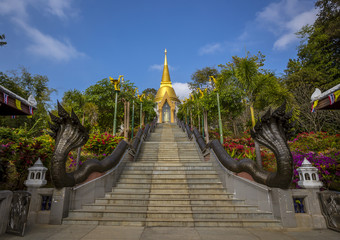 Udon Thani ,Thailand - December 21, 2013 : The wat Pa Phu Kon near the city of Udon Thani in the...